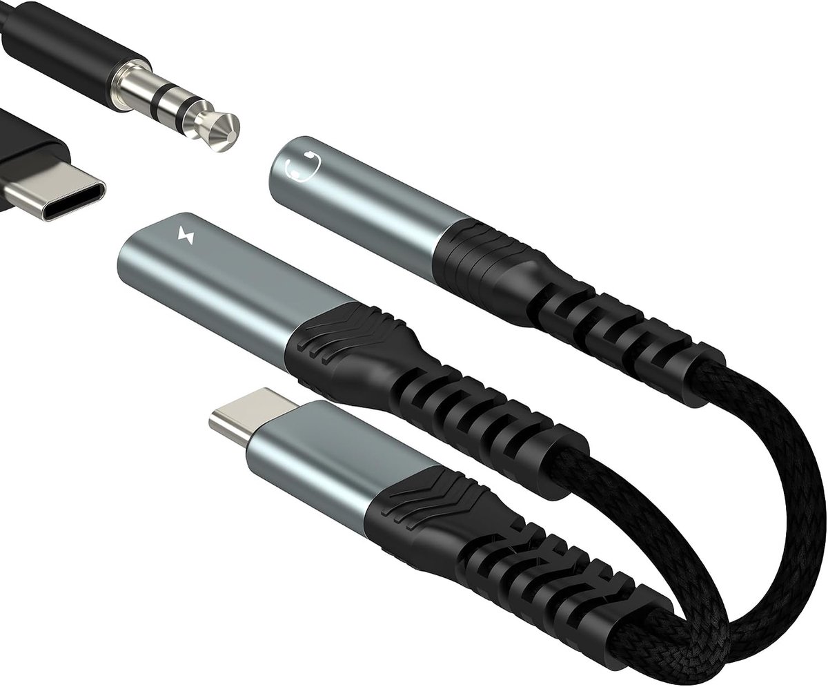 USB C hoofdtelefoonadapter naar Aux audiokabel naar mobiele telefoon voor iPhone 17 16 15 Pro Max compatibel met - ShopVlot