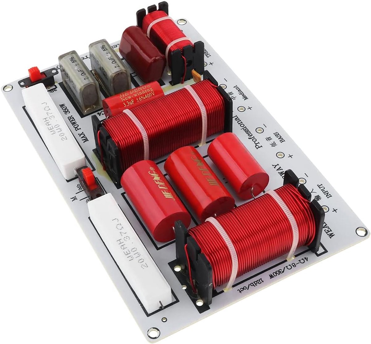 3 Cross Speakers, 350W 3 Way 3 Speakers HiFi Home Speaker Audio Frequency Distributor - ShopVlot