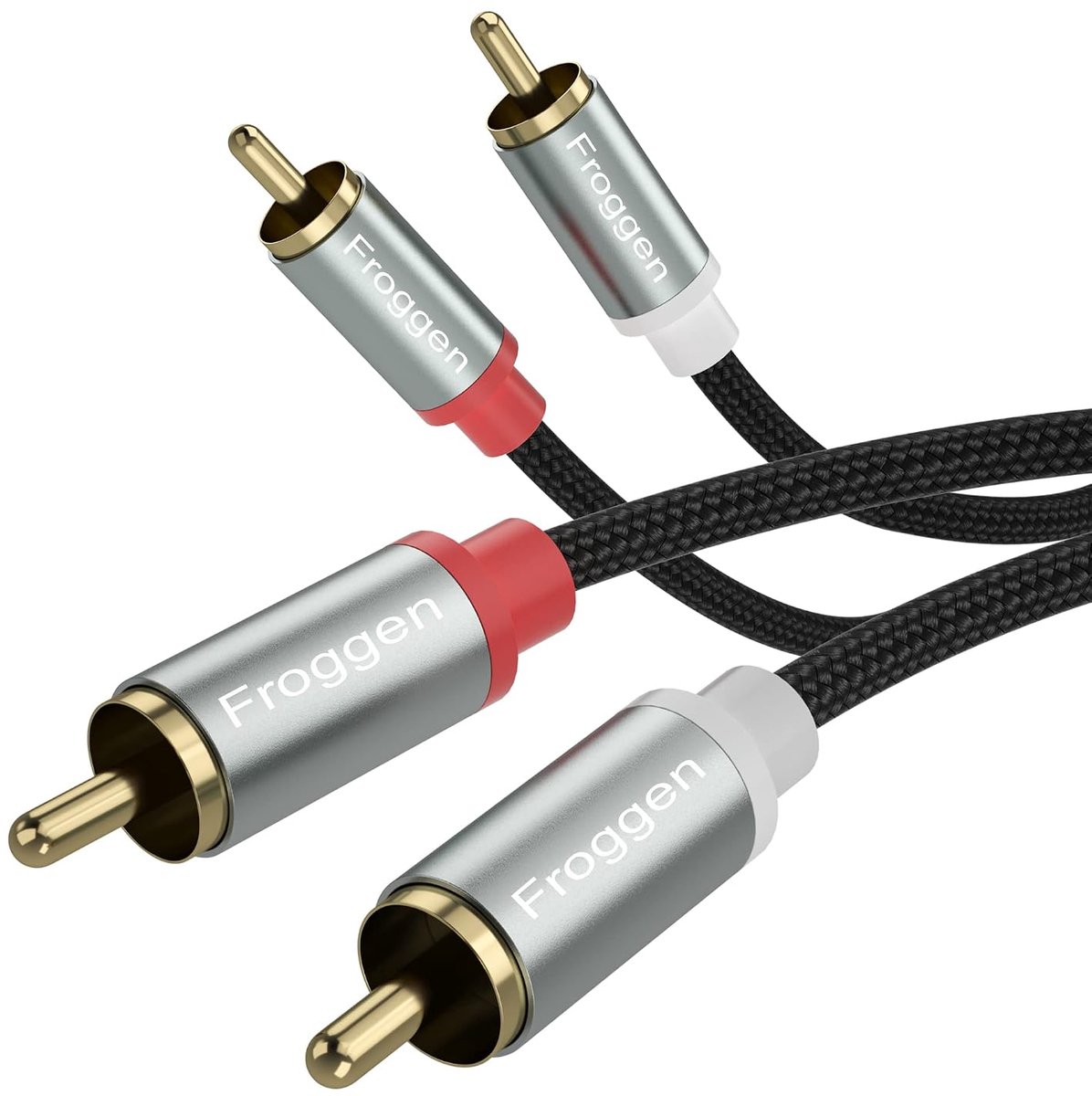 RCA Cables, Phono to Phono Cable Froggen 2 RCA Cable Male to Male Audio Cable Phono Leads RCA to RCA Cable Red and - ShopVlot