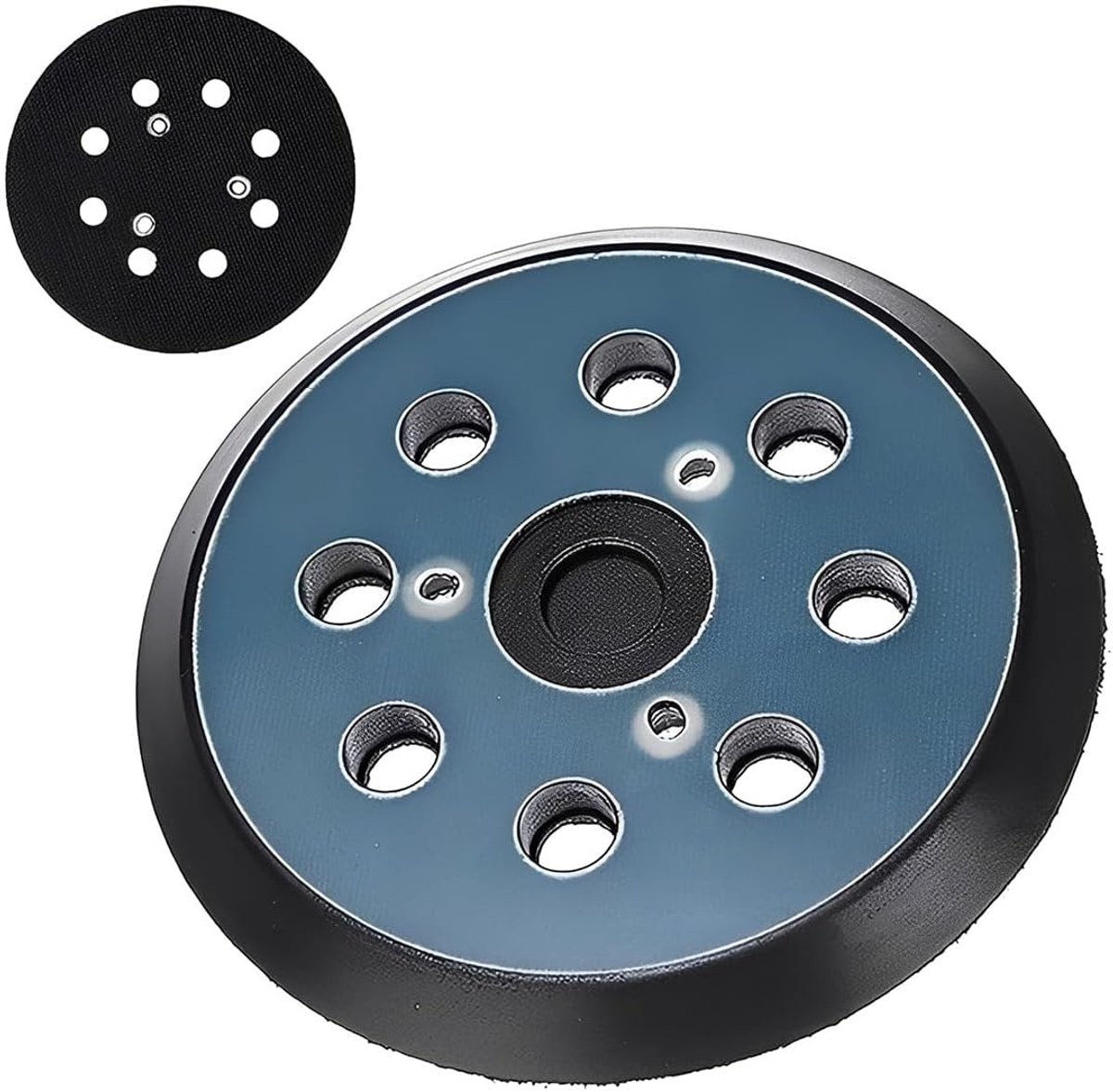 Vervangende schuurschijf voor vlakschuurmachine, kleefpad met 8 gaten 125 mm voor Bo5031, M9204, Bo5021 - ShopVlot