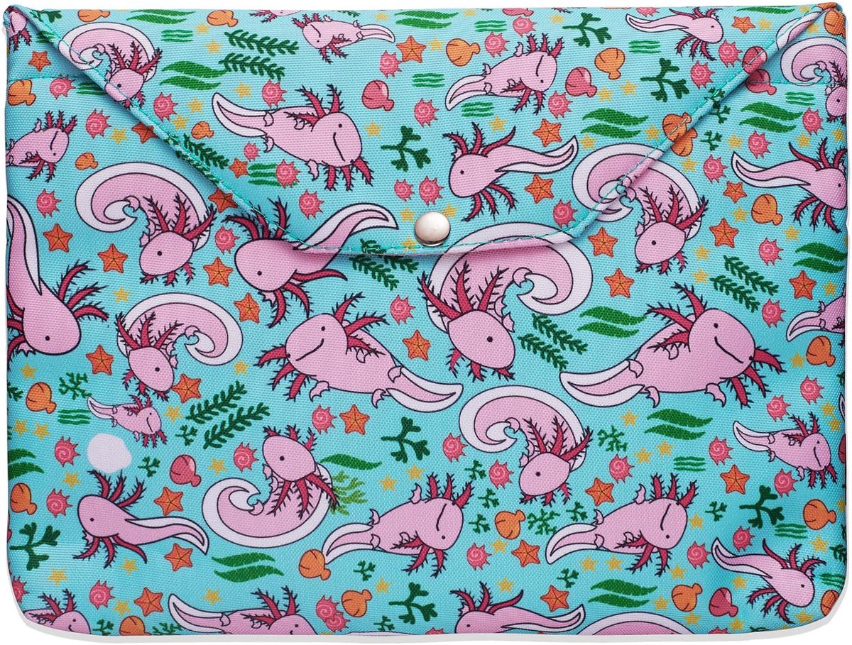 LParkin Book cover book lovers,Axolotl gifts book protector,book protector pouch,book covers zipper padded,washable - ShopVlot