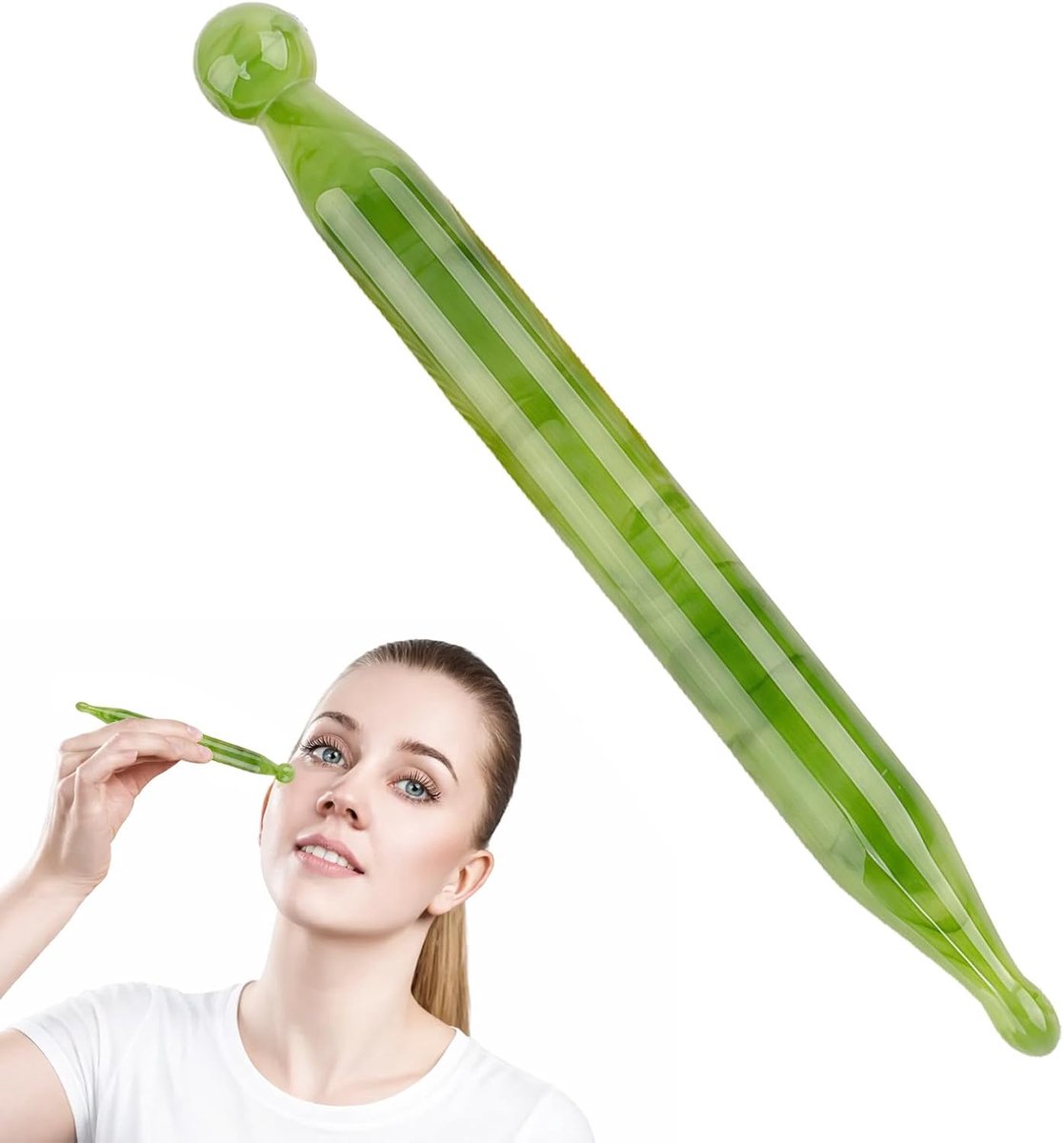 1 stuk acupressuurstift, fasciaraaf en massagestaaf, veelzijdig massageapparaat voor spieren, rug en gezichtsmassage - ShopVlot