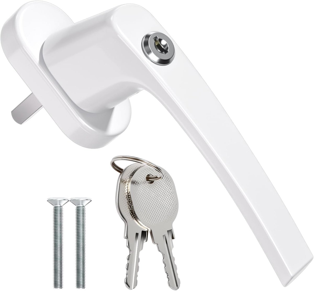 1 PIECE white Lockable window handle, manufactured with a high-precision zinc alloy base and an aerospace aluminum - ShopVlot