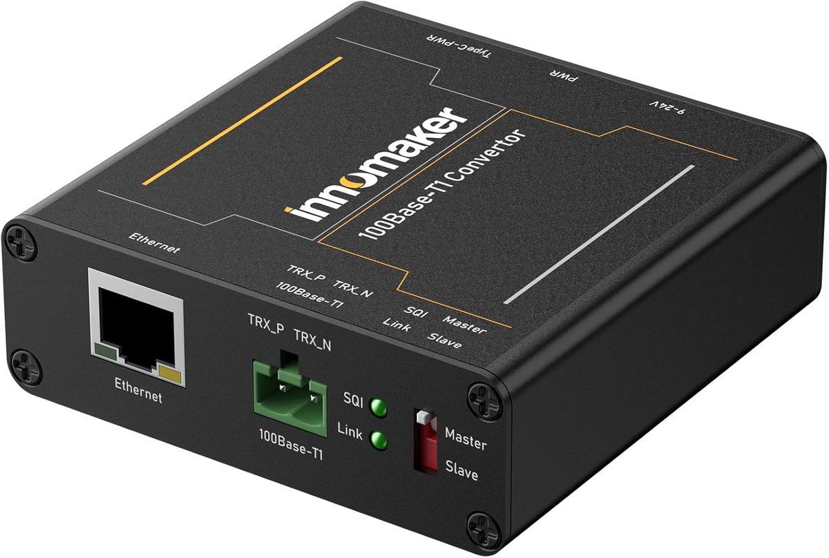 InnoMaker 100BASE Ethernet Media Converter Device 2-wire Ethernet 100BASE-T1 to Fast 100BASE-TX Automotive IEEE - ShopVlot
