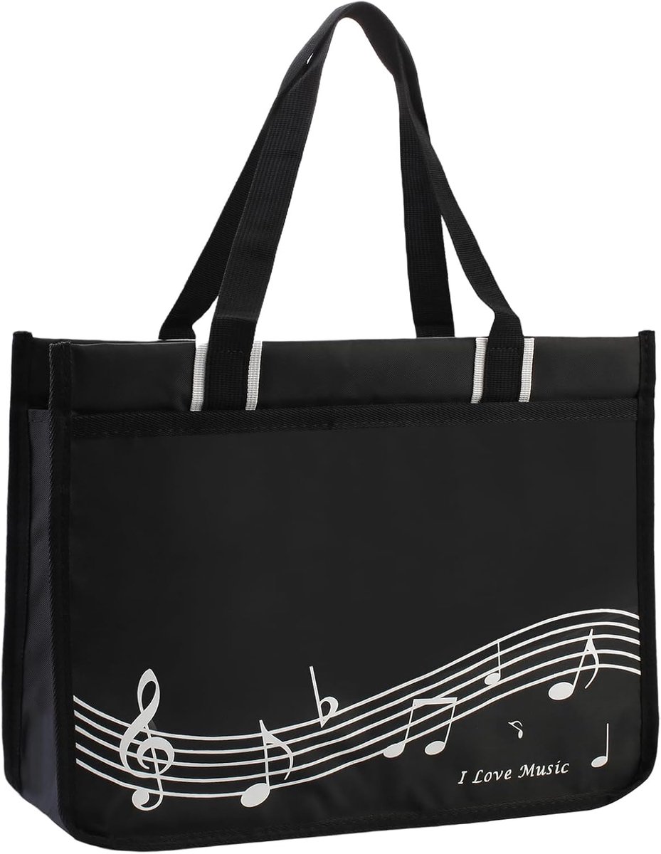 Music Shoulder Bag, Music Tote Handbag, High Quality Nylon Fabric, Waterproof Ladies Shopping Bag, Zipper Travel Bag - ShopVlot