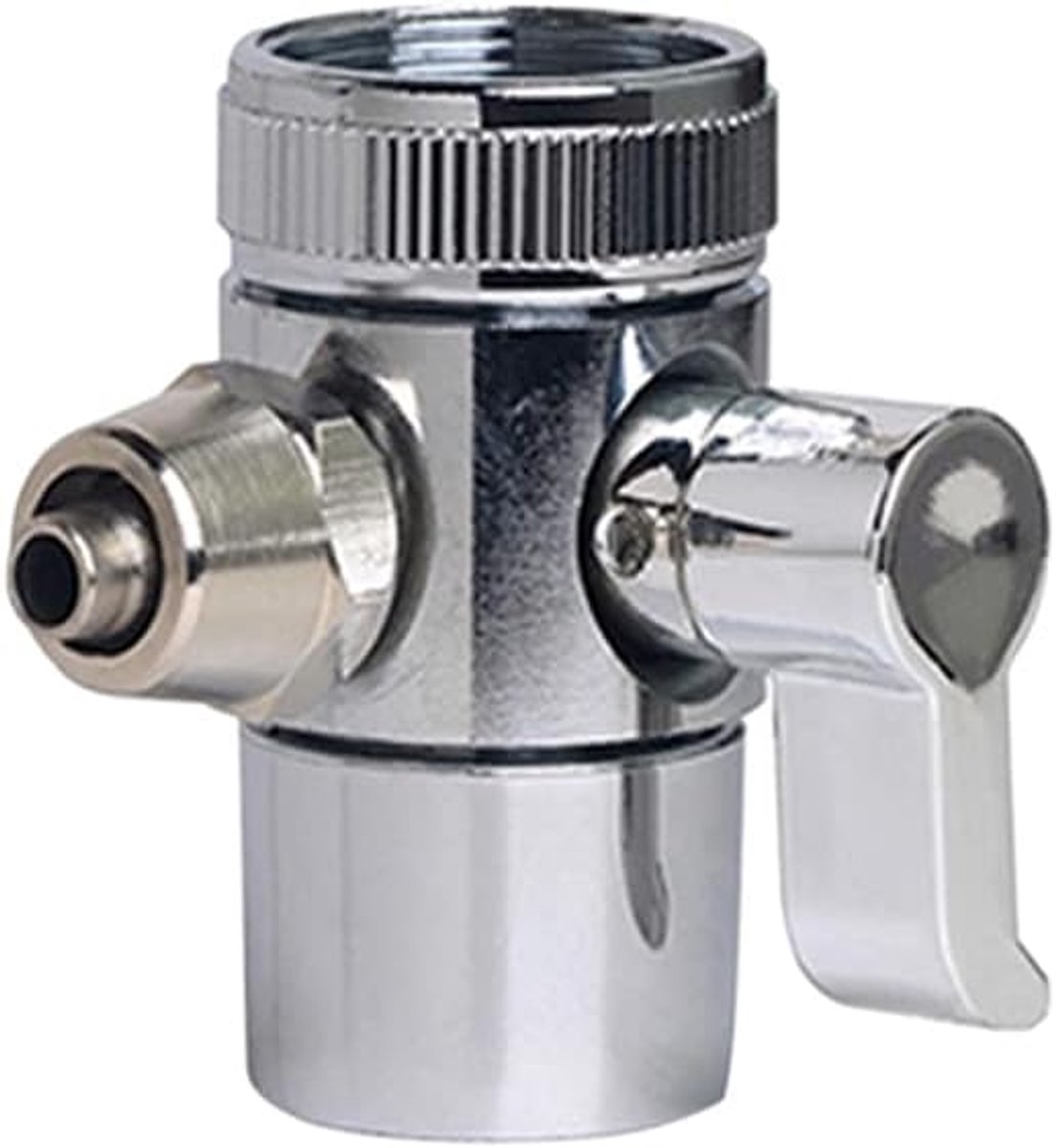 OD 1 Way 5/16 Inch OD Chrome Plated Water Tap Switching Valve for Worktop, Water Filter, Water Purifier, RO Reverse - ShopVlot