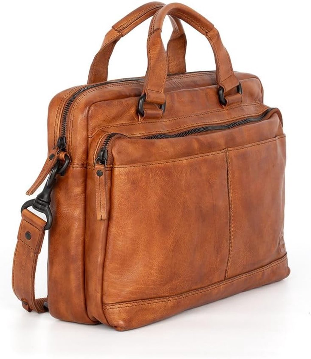 SPIKES & SPARROW Steven Business Bag Brandy, brandy - ShopVlot