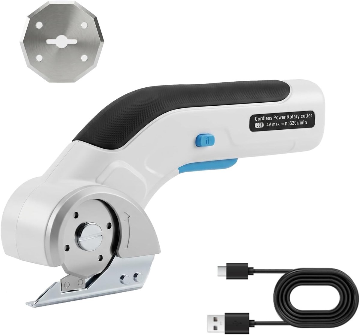 Elektrische Karton Cutter - Draadloze Roller Cutter - Zelfslijpende Bladen - Voor Precisie Snijden - ShopVlot