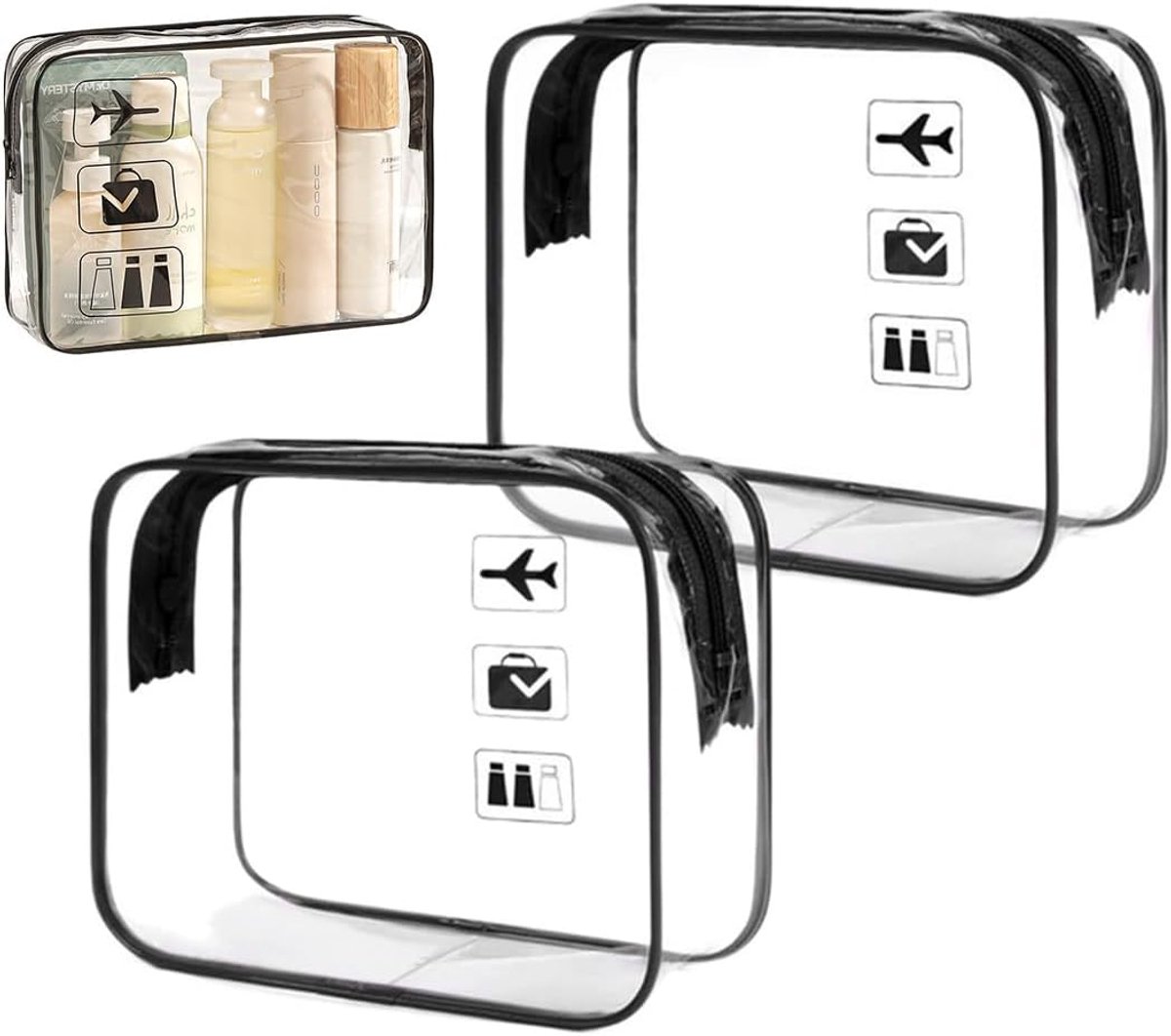 Toilettas transparant 4-in-1 - grote capaciteit - waterdicht - ideaal voor reizen - ShopVlot