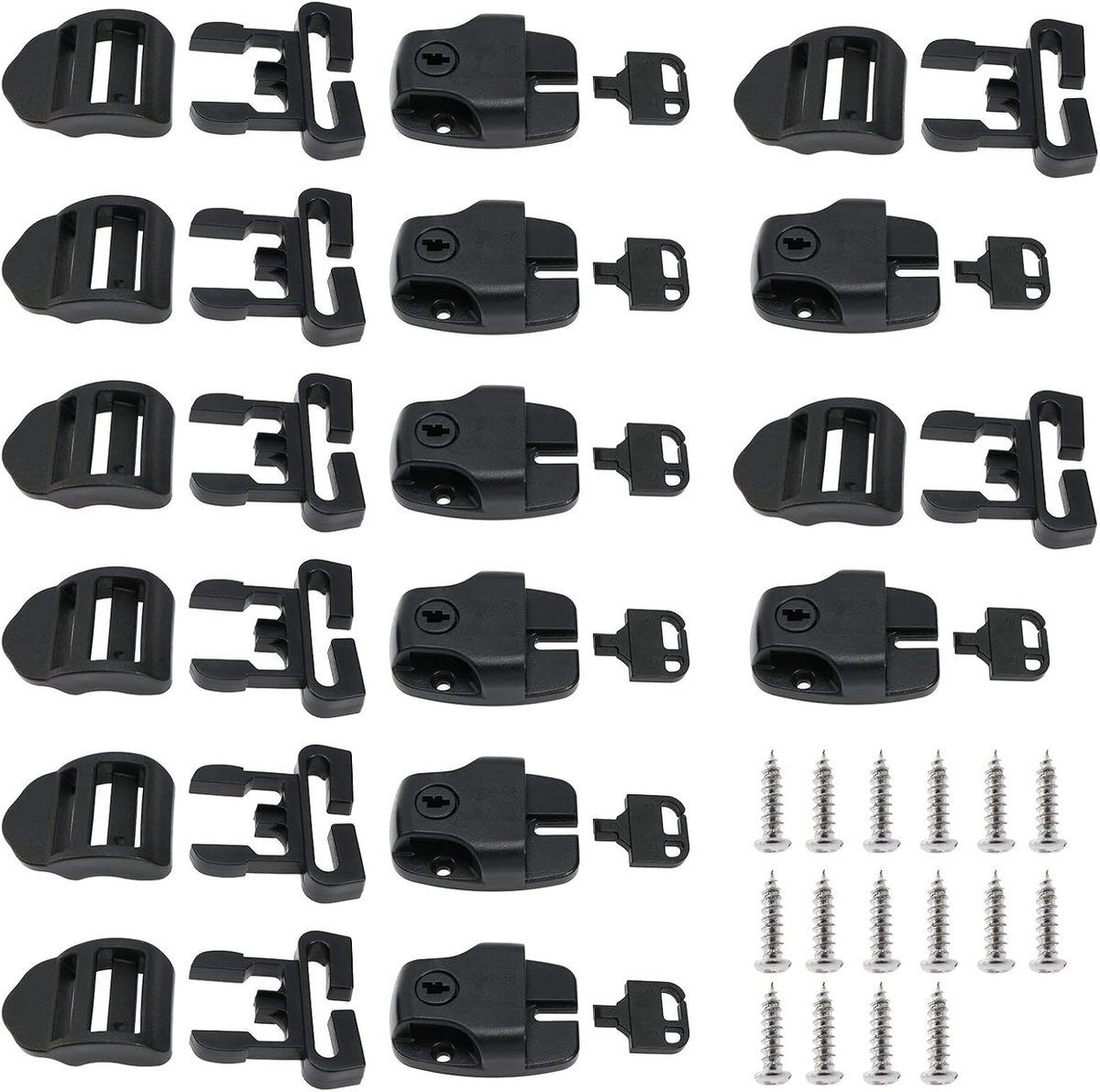 Spa hot tub cover clips - 8 sets met sleutels - hoge kwaliteit thermoplastisch - veilig vergrendelingssysteem - ShopVlot