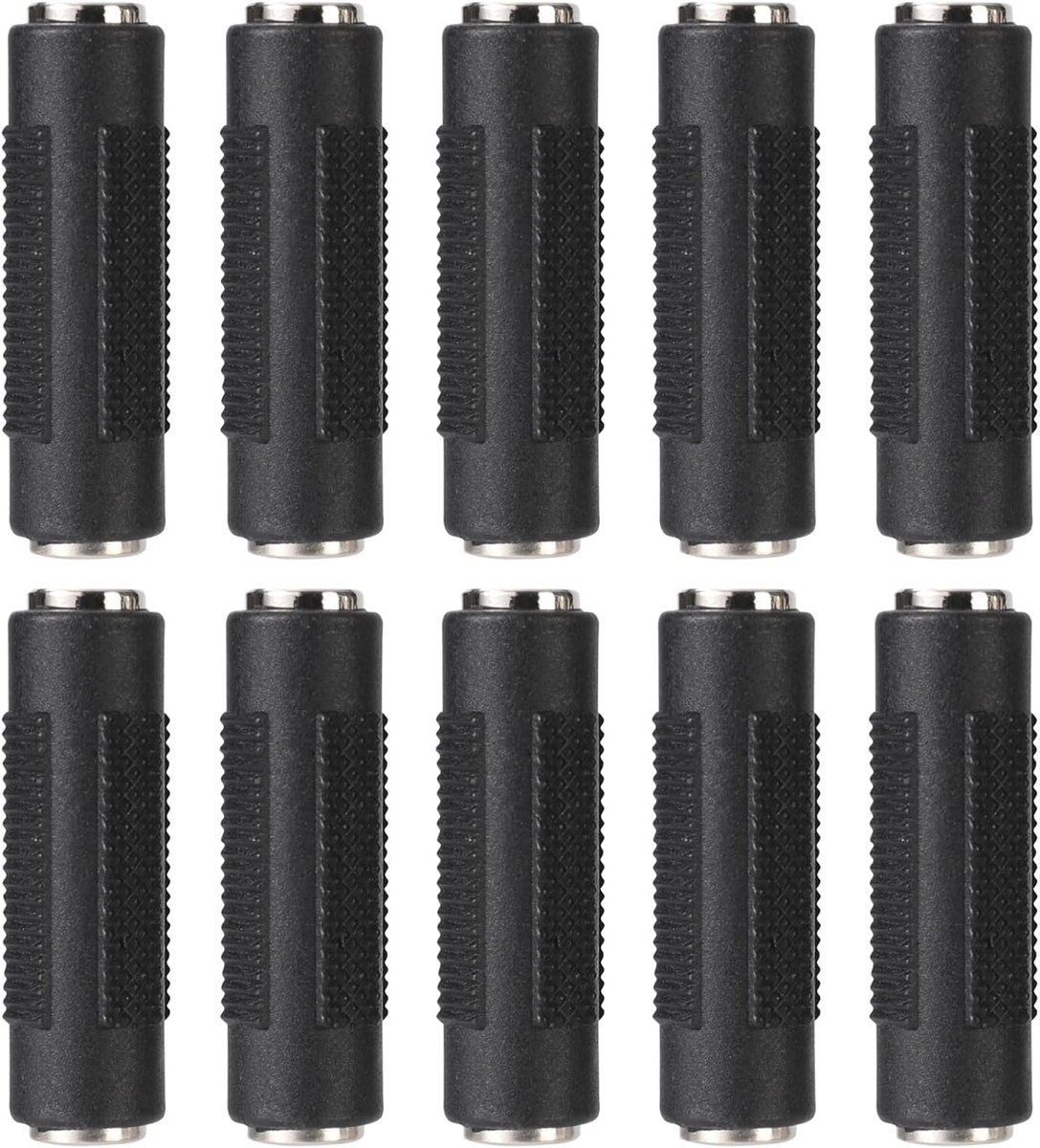 3.5mm TRS stereo female naar female coupler - 10 stuks - duurzame kunststof - ideaal voor audioverbindingen - ShopVlot