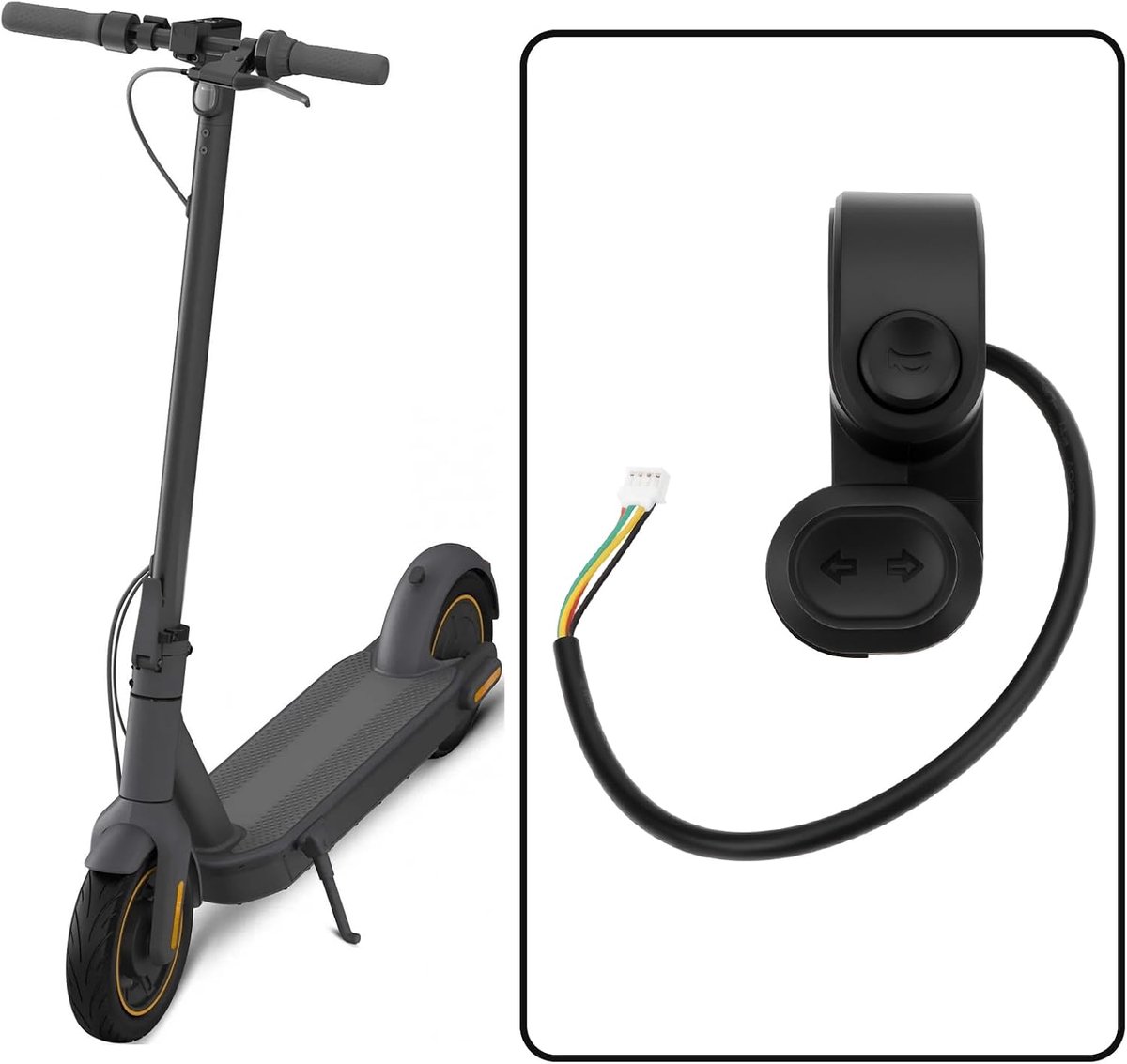 Scooter Hoorn Knop Met Richtingaanwijzers - Splash-proof - Vervangingsonderdeel voor Segway Ninebot Max G2/G2D/G2E - ShopVlot