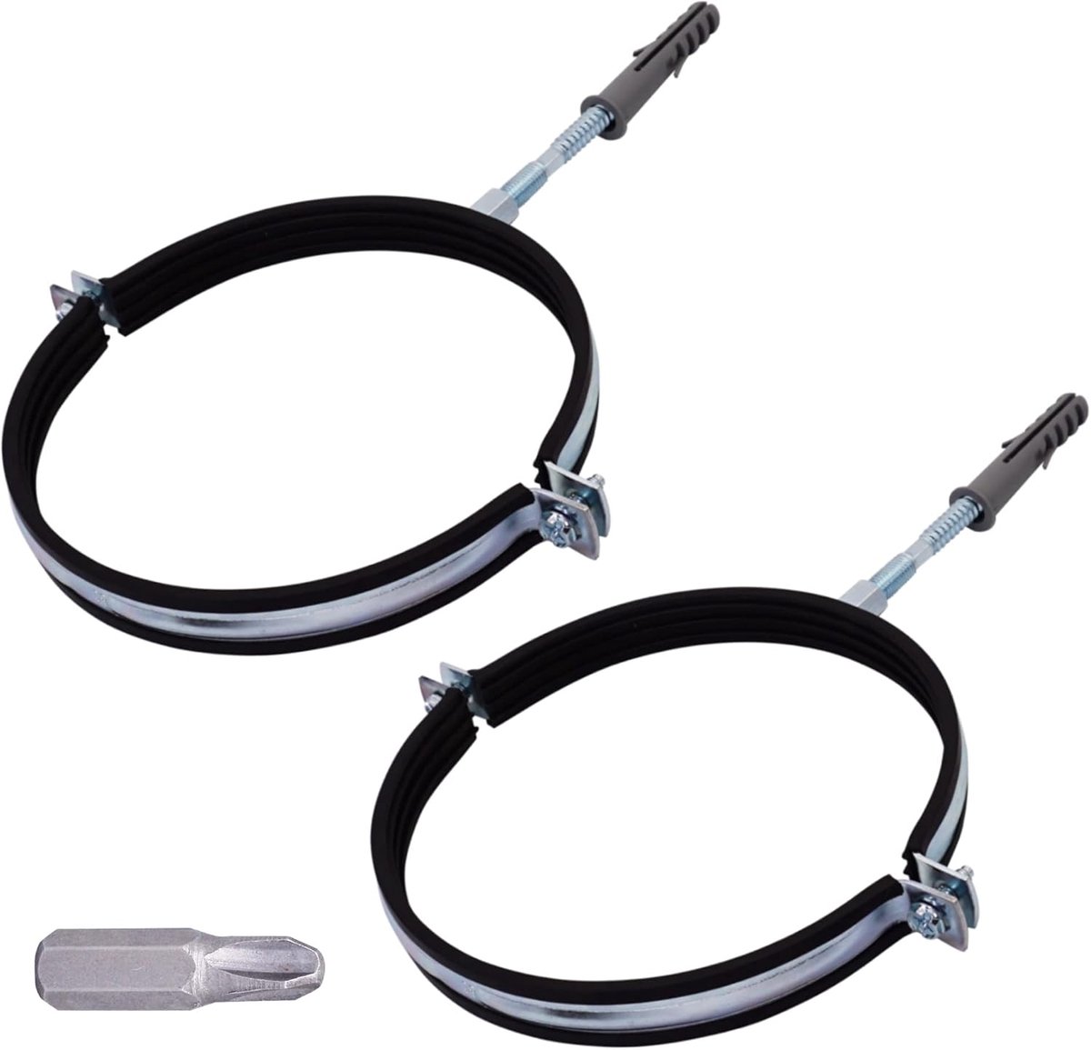 Rubber Liner Buisklemmen 150mm - 2 stuks - Wand- en plafondmontage - Eenvoudige installatie - ShopVlot