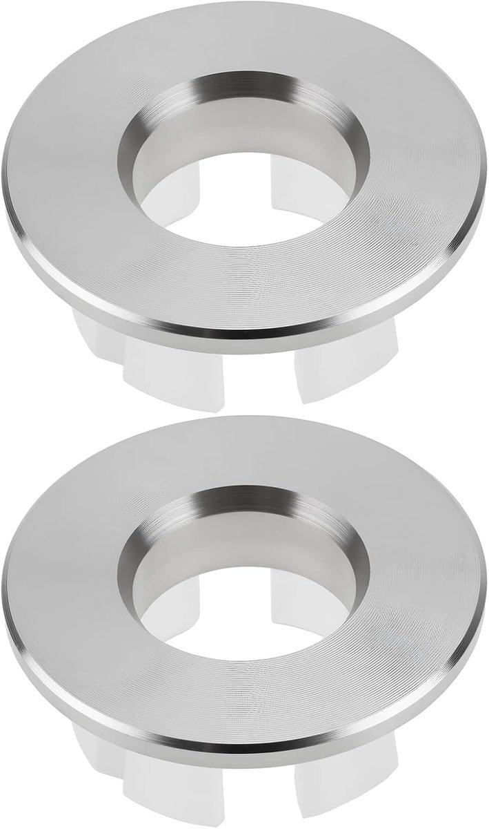 Sifon overstroomdeksel 22-24mm - RVS - Decoratief en vervangend voor beschadigde deksels - ShopVlot
