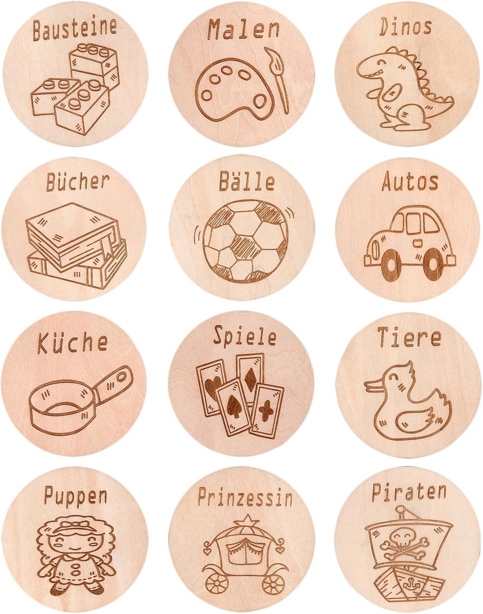 Opberglabels voor IKEA TROFAST - Set van 12 stickers - Organisatiehulp voor thuis - Duidelijke identificatie van dozen - ShopVlot
