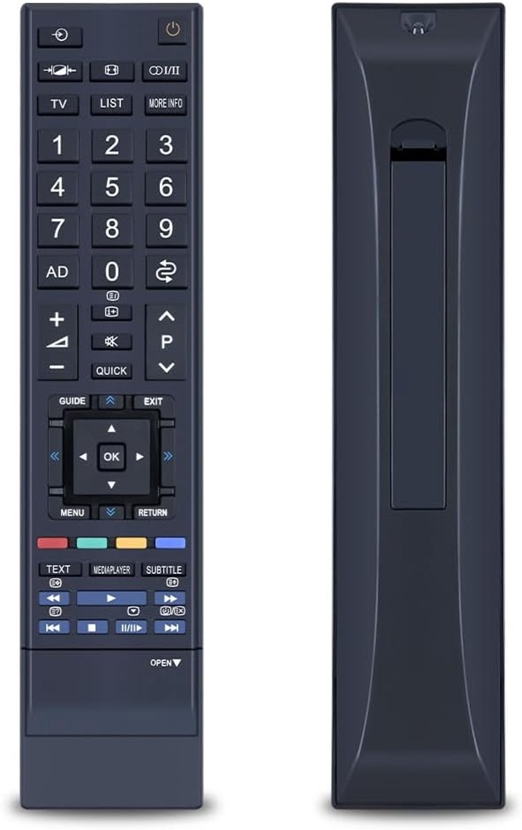 afstandsbediening CT-90345 - vervangend model - voor Toshiba Regza TV - eenvoudig in gebruik - ShopVlot