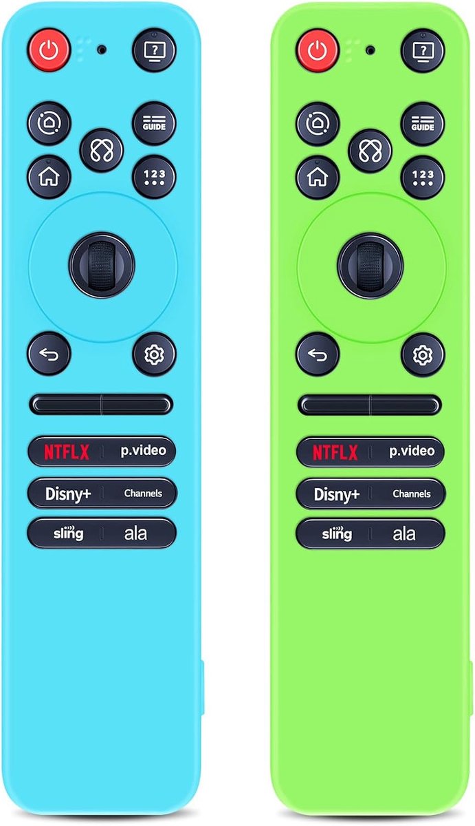 Silicone beschermhoes voor afstandsbediening - 2 stuks - blauw en groen - voorkomt schade - ShopVlot