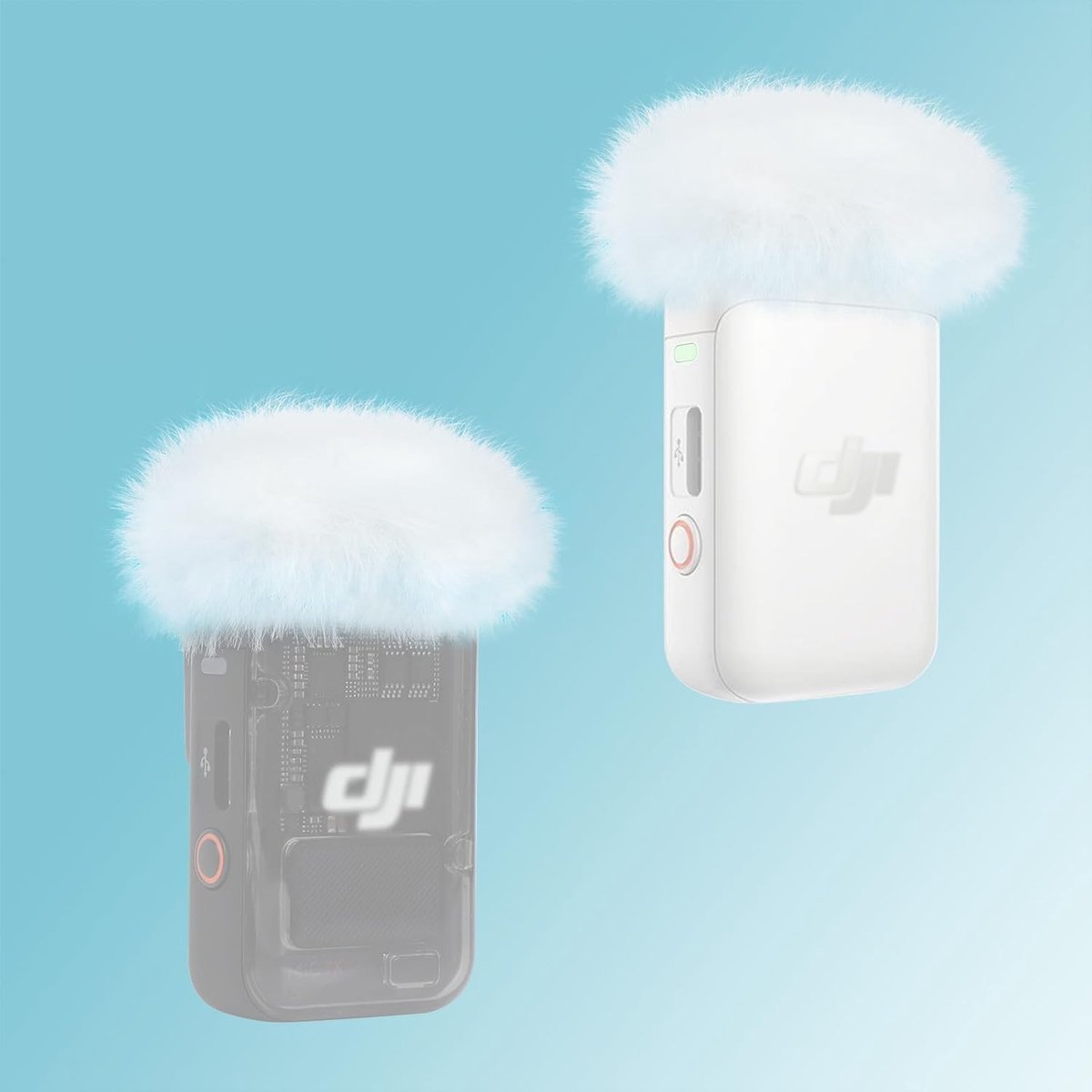 Microfoon cover - Furry windscherm - 2 stuks - Geluidsreductie voor DJI Mic 2/Osmo Pocket 3 - ShopVlot