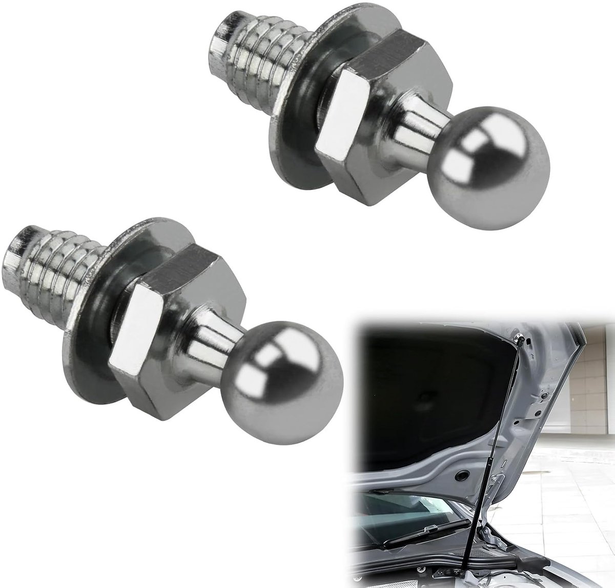 M8 balpennen 10 mm - roestvrij staal - versterkte balpennen - ideaal voor gasveren - ShopVlot