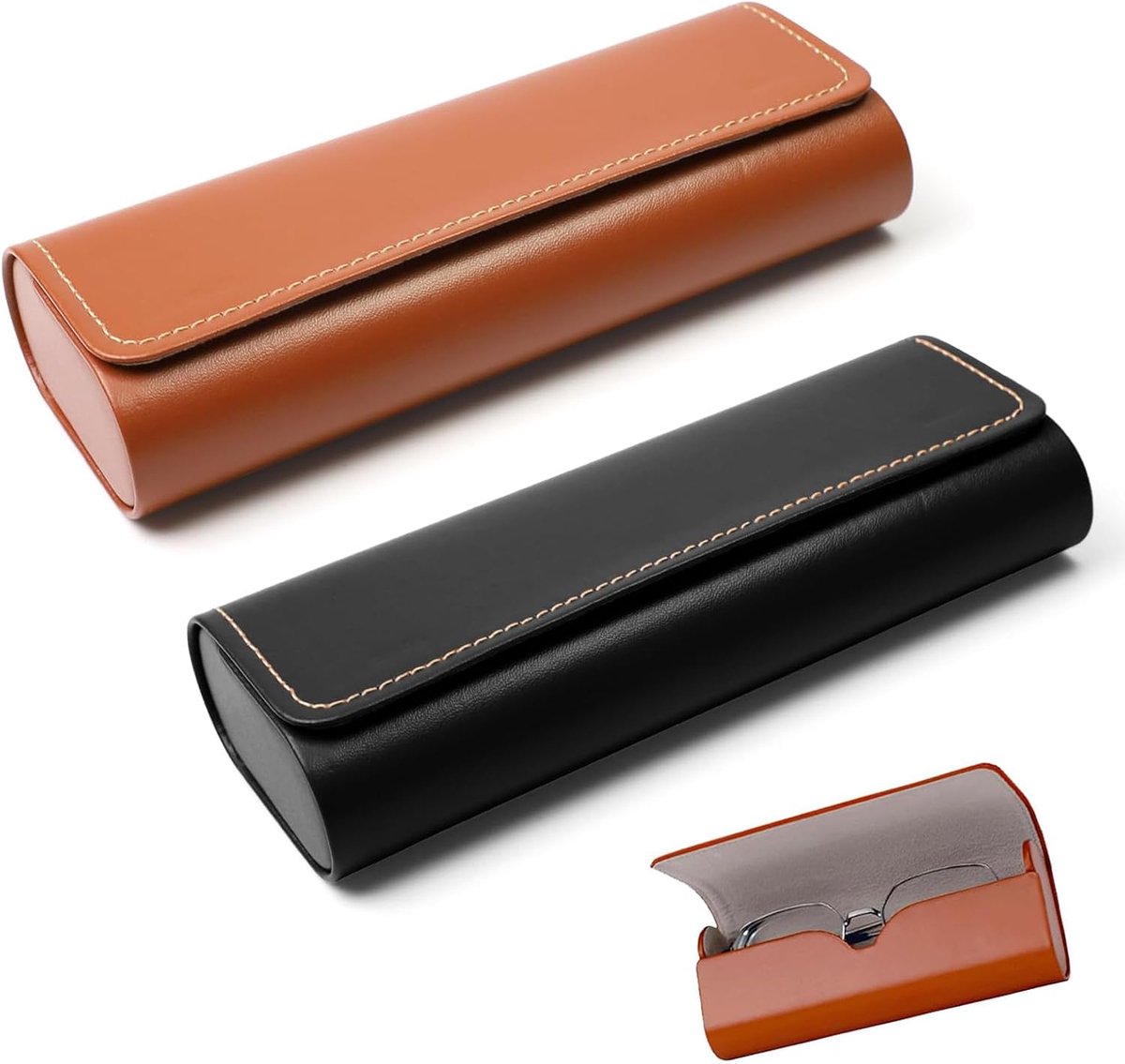 Zonnebril etui set - hard shell - PU leer - beschermt tegen krassen - ShopVlot