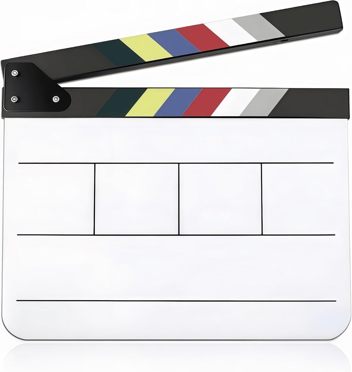 Filmklapper 30 x 27 cm - Acryl - Duurzaam en eenvoudig schoon te maken - Perfect voor filmopnames - ShopVlot