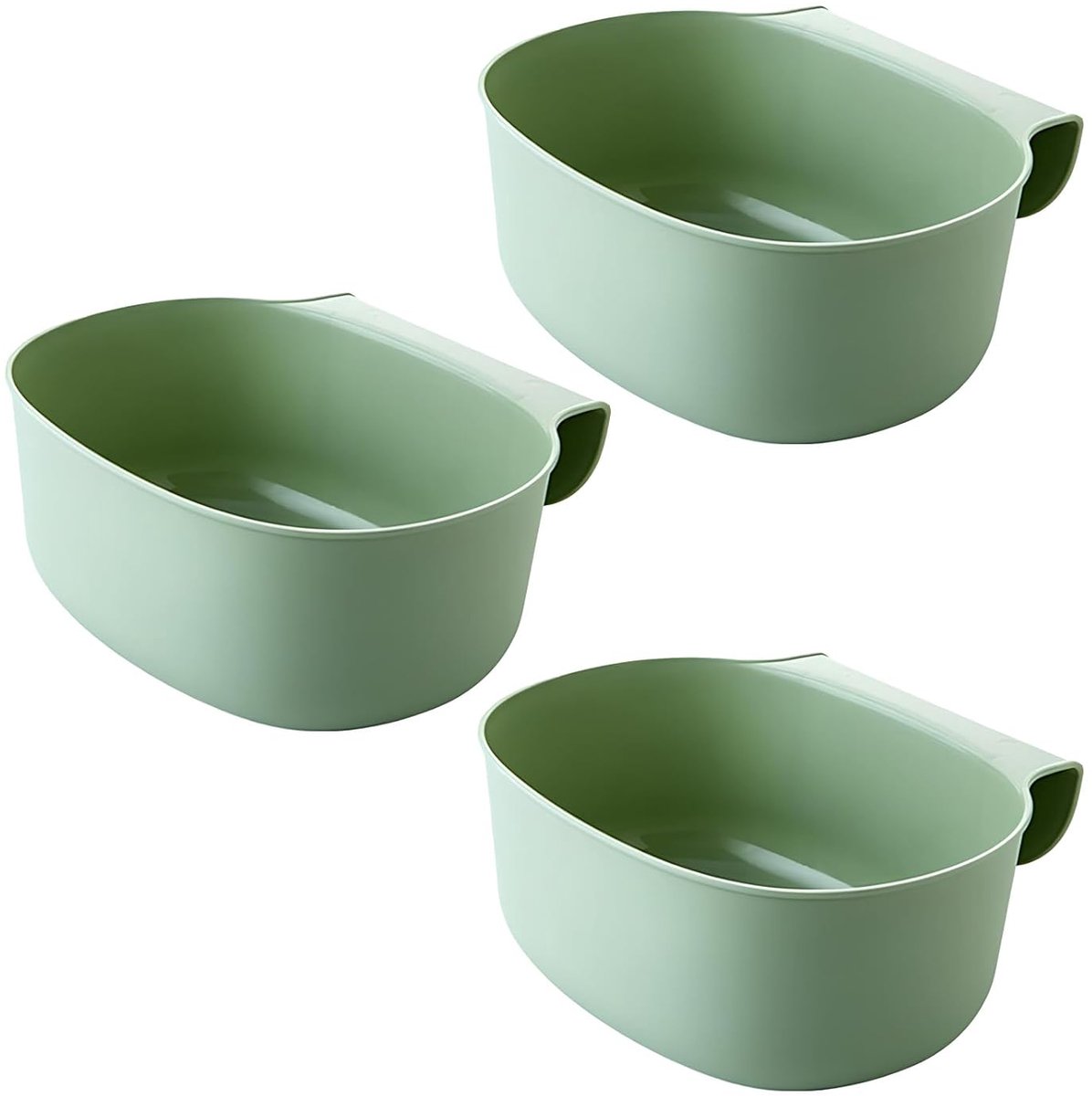 Luiertafel-organizer 3 stuks - groen - wandmontage - praktisch voor keuken en badkamer - ShopVlot