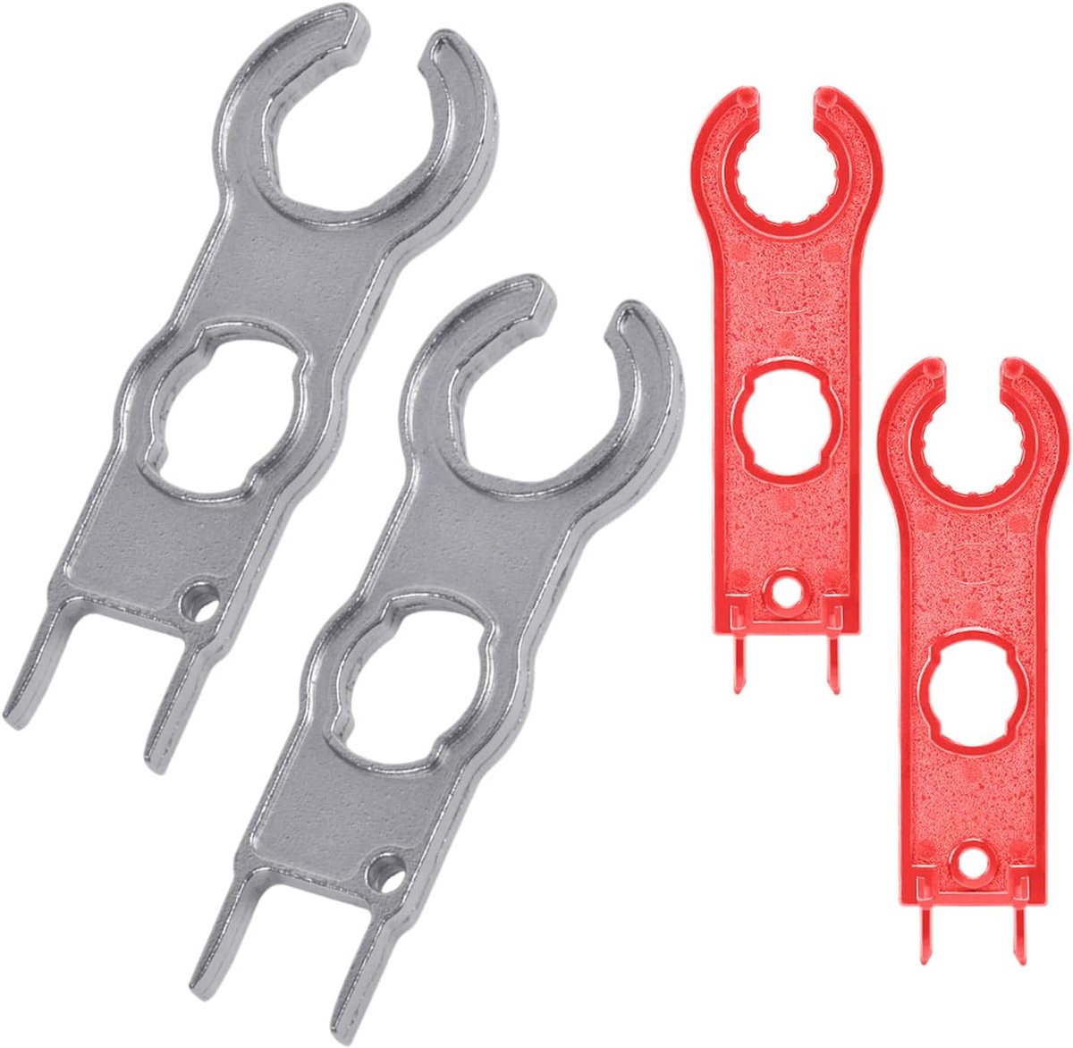 4-delige steeksleutelset 12 cm - metaal en plastic - robuust en duurzaam - ideaal voor assemblage en demontage - ShopVlot