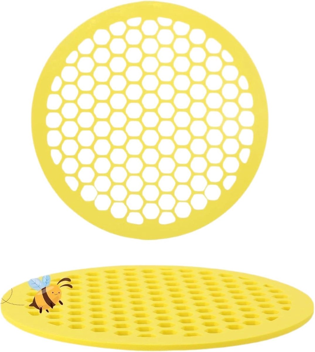 Bijendrinkers set van 2 - 20 cm - geel - drijvend bijeneiland voor insecten - ShopVlot