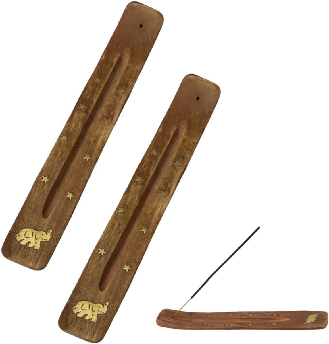 Wierookstokjeshouder 2 stuks - Hout - Rookaccessoires - Perfect voor meditatie - ShopVlot