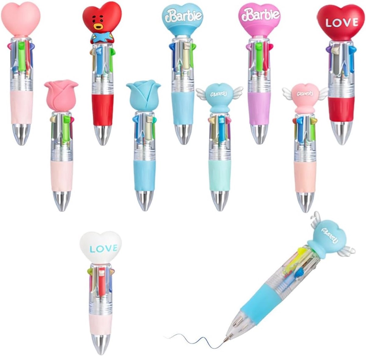 Balpennen 4-in-1 - intrekbare balpen - grappig ontwerp - cadeau voor kinderen en studenten - ShopVlot