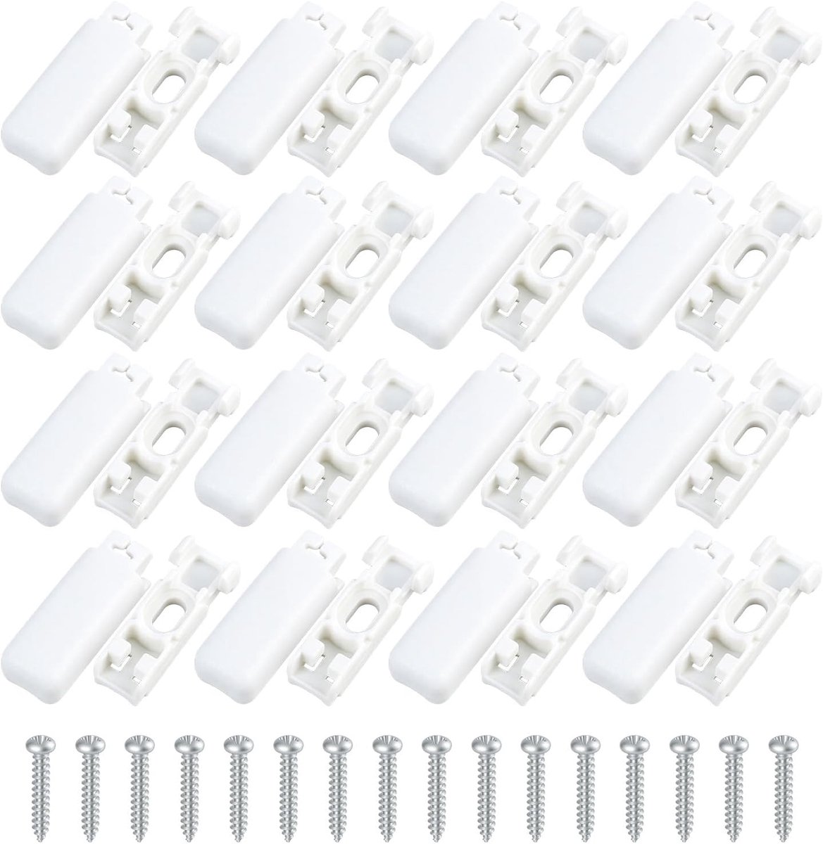 Pleated reserveonderdelen set - 16 stuks - witte PE spanners - ideaal voor reparatie van plissé gordijnen - ShopVlot