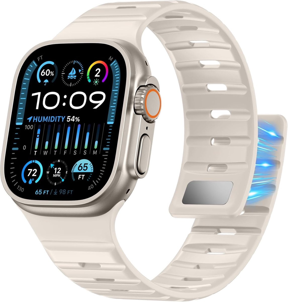 Magnetische Sportarmband voor Apple Watch - Soft Siliconen - Geschikt voor 38-49 mm - Perfect voor actieve levensstijl - ShopVlot