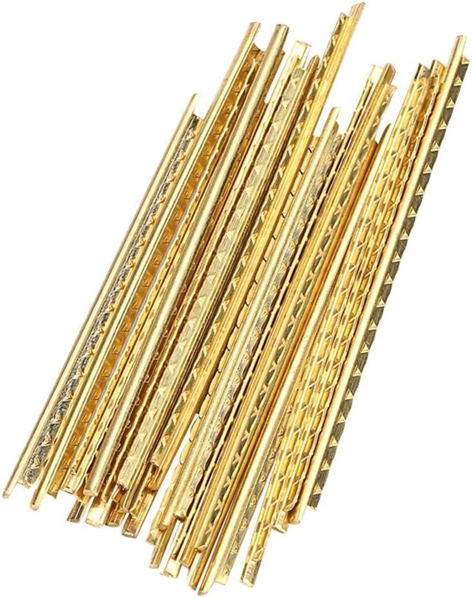 Guitar Knoppen 19 Frets - Goudgeplateerd Messing - Hoogwaardige vervangingsonderdelen - Duurzaam en elegant - ShopVlot