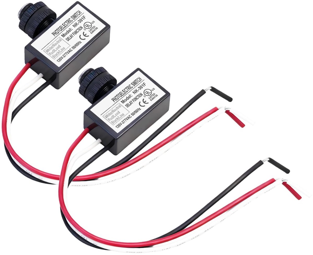 Foto-elektrische schakelaar 120 V 277 V - 2 stuks schemerschakelaar - automatische lichtsensor - ShopVlot