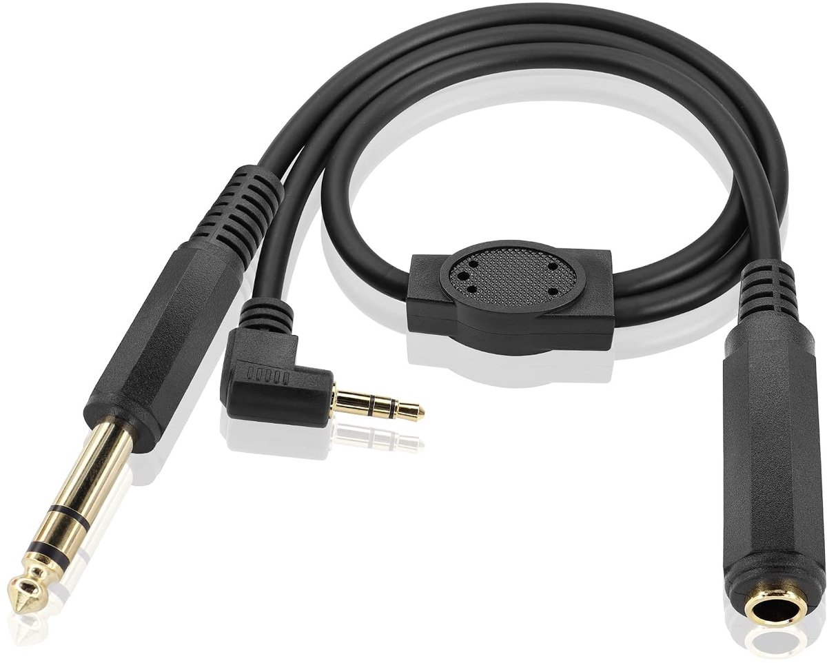 GINTOOYUN 6.35mm Jack to 6.35mm Jack + RCA Plug Audio Cable 6.35mm 1/4 Inch Jack to 6.35mm 1/4 Inch Jack + RCA Plug Y - ShopVlot
