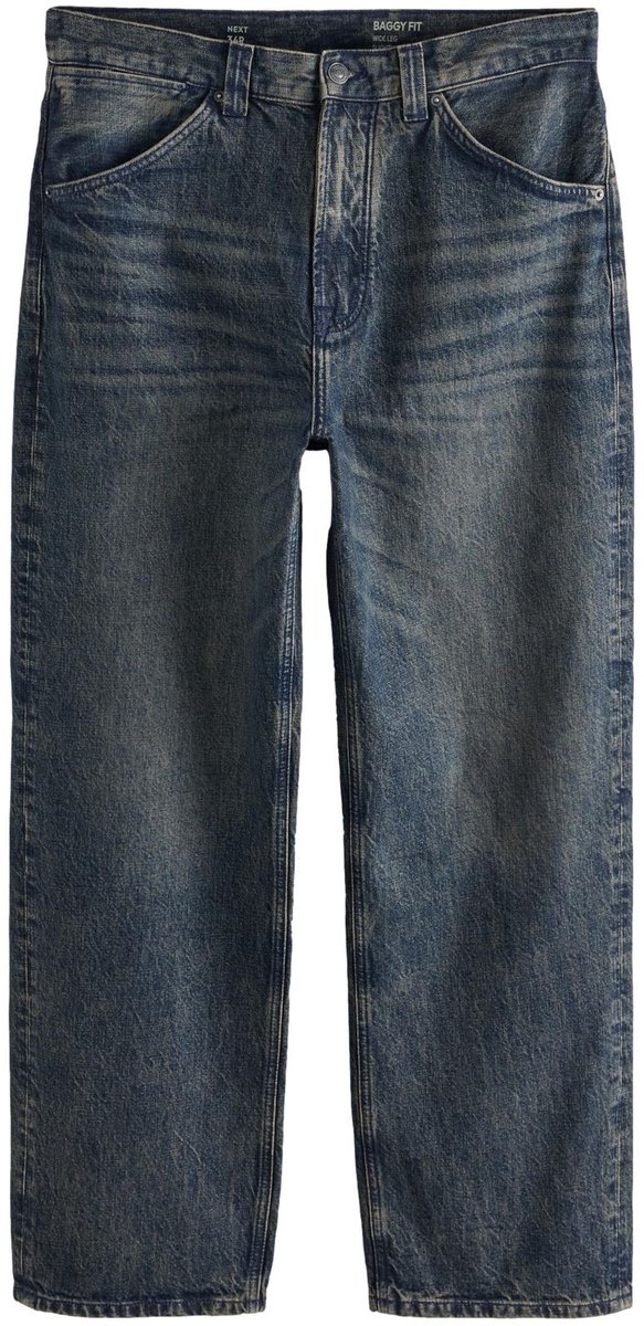 Next - Heren - Jeans met wijde pasvorm - Blauw