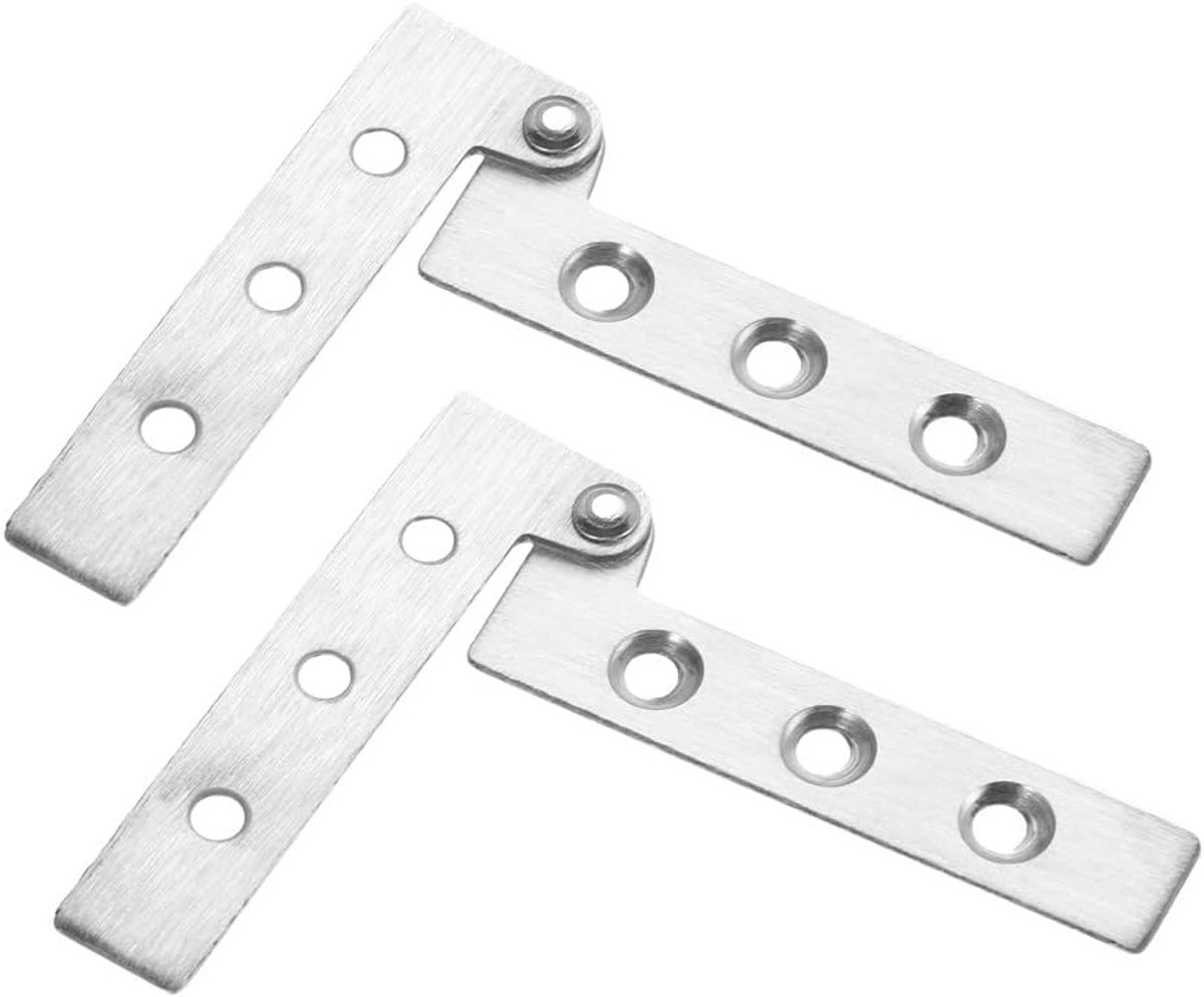 Door Hinges, 360° Rotatable, Concealed Door Hinge, 7 Shaped Hinge, Stainless Steel, Concealed Hinges, Cabinet Door - ShopVlot