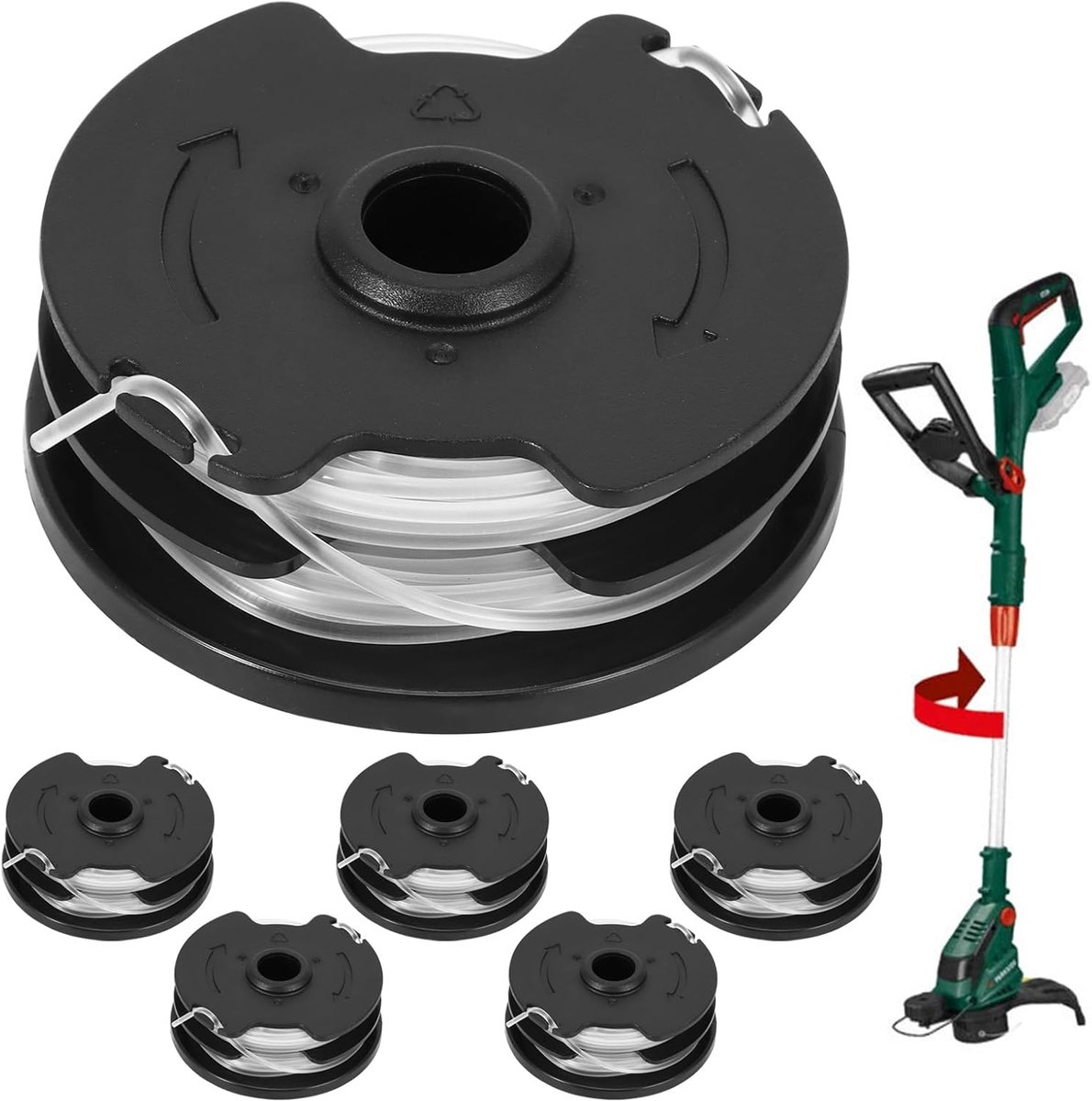Lawn Trimmer Wire for Parkside PRTA 20-Li A1 / B2 / C3, PRT 300 A1, PRT 550 A1 / A3, Durable Spare Wire Spools for - ShopVlot