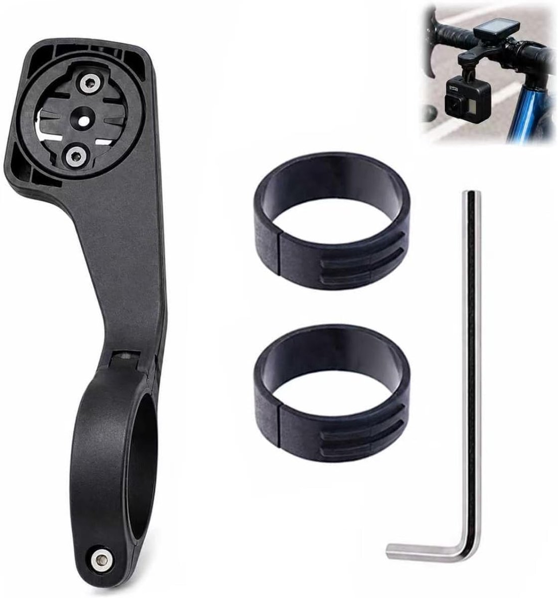 1 lichte fietshouder, compatibel met Garmin, XOSS, iGPSPORT, voor stuur van 31,8 mm, sleutel inbegrepen, voor - ShopVlot