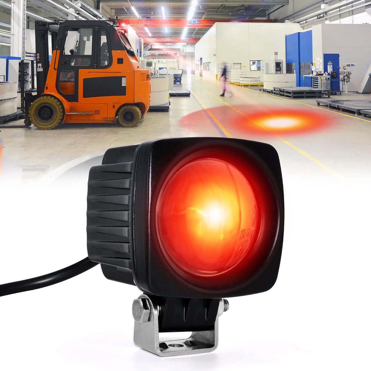 Dinfu LED Forklift Warning Light, 10 W, 12-100 V, Red - ShopVlot