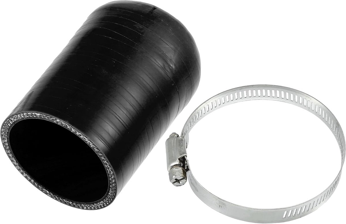 1 Set 55mm 2.17 Inch Silicone Hose Cap for Vacuum Exhaust Connection with Clamp - ShopVlot