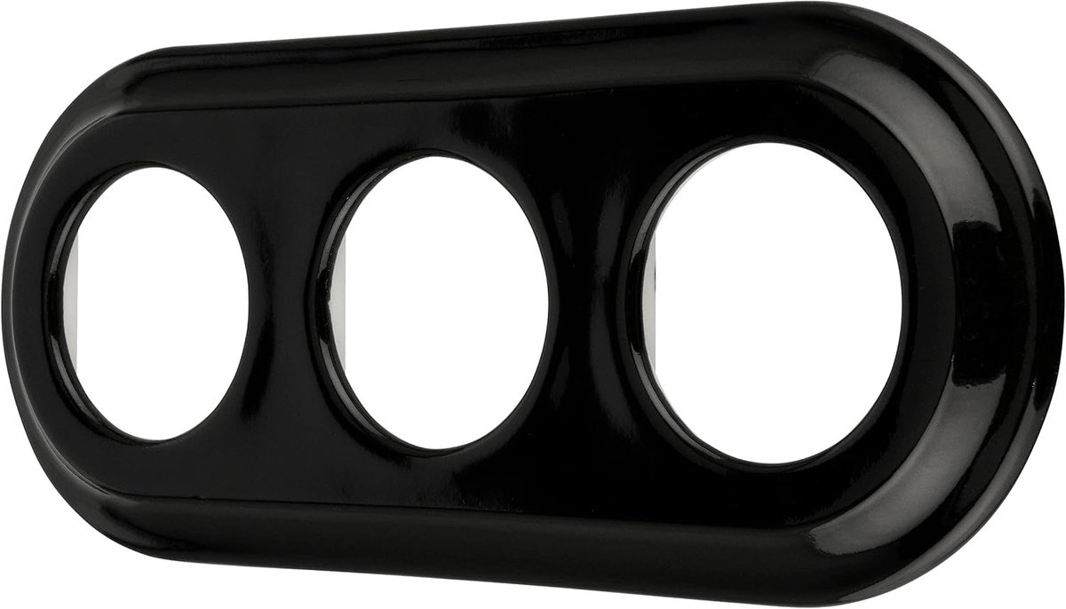 Porcelain Retro frame 3-gang I Series PR1 black - ShopVlot
