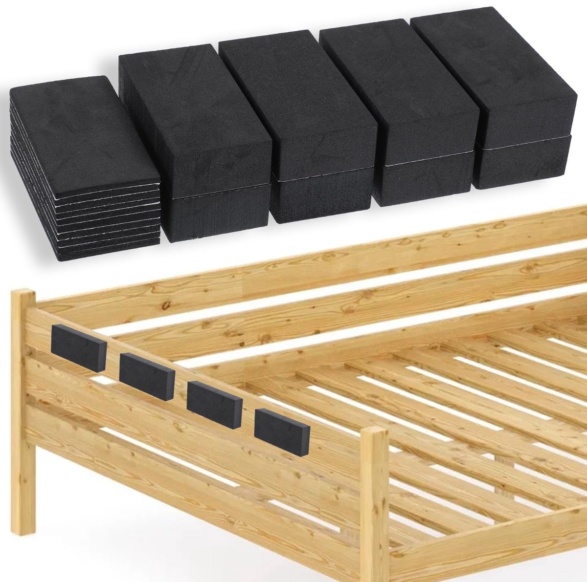 Solidchoice - 18 Stuks EVA Foam Wandbeschermers met Zelfklevende Achterkant