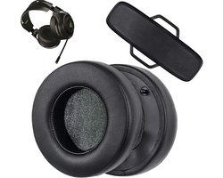 Memory Foam Ear Pads Replacement Pads, Shiny Black, Compatible with SINDERY ManO'War Wireless 7.1 Surround Sound - ShopVlot
