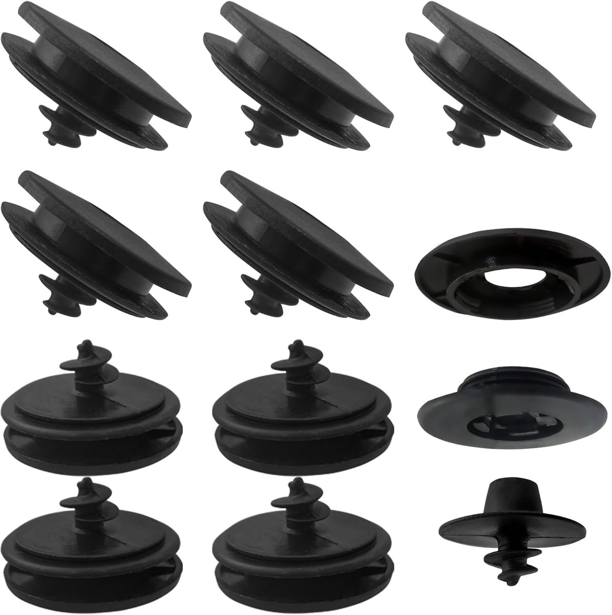 Pack of 10 3-in-1 Car Carpet Fixing Clips, Black Clips for Car Carpets Fixing 3.3 Inches - ShopVlot