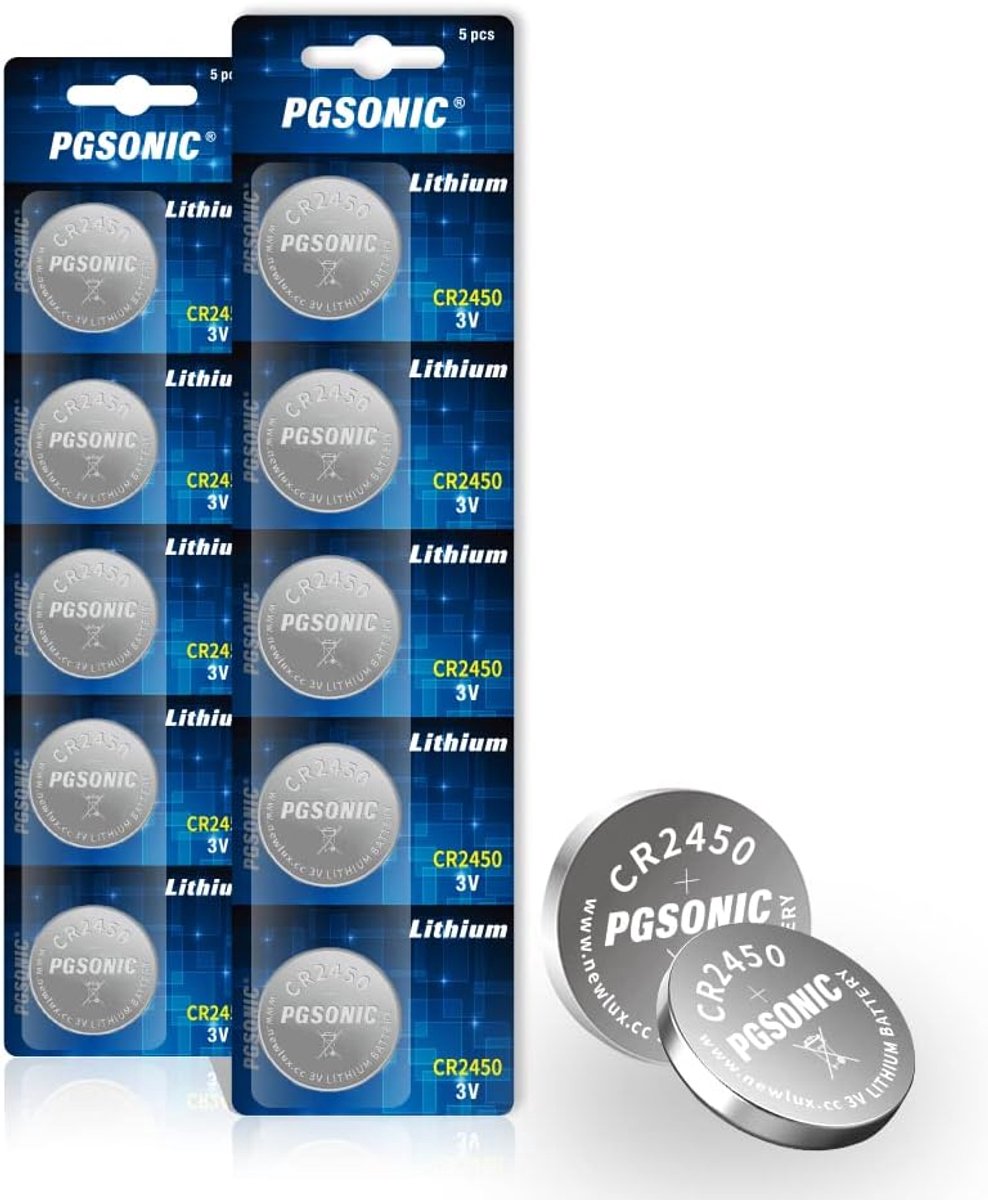CR2450 Lithium coin cells 3 V, 10 pieces, CR 2450 batteries - ShopVlot
