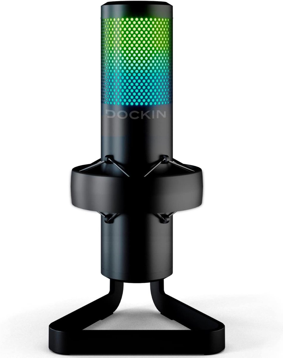 DOCKIN® MP3000 Condenser Microphone for PC, Gaming, Podcast and Streaming, USB Stand Microphone for Recording, Heavy - ShopVlot
