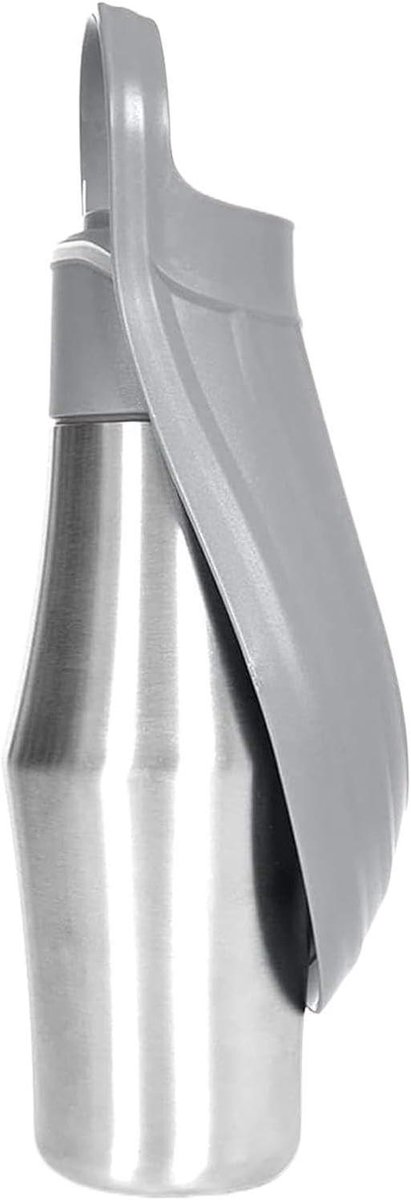 Honden Waterfles - Drinkfles Dieren - Huisdier Hydrateren - Lekvrije Siliconenring - 750 ml - Grijs