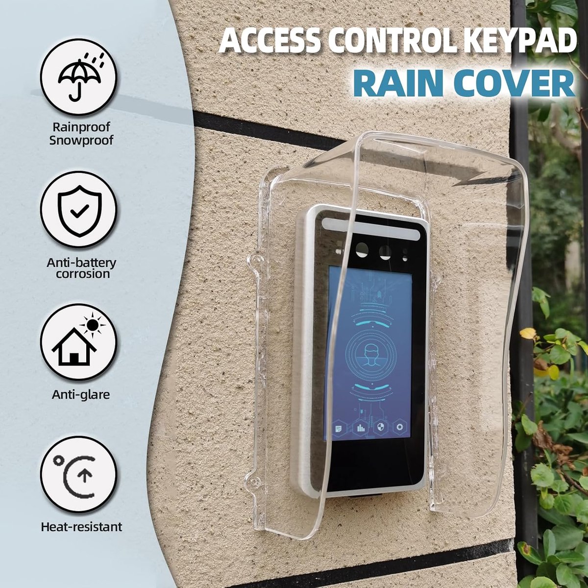 PC bell cover suitable for wireless bell, code lock, entrance door/home door/outdoor socket, waterproof, outdoor - ShopVlot