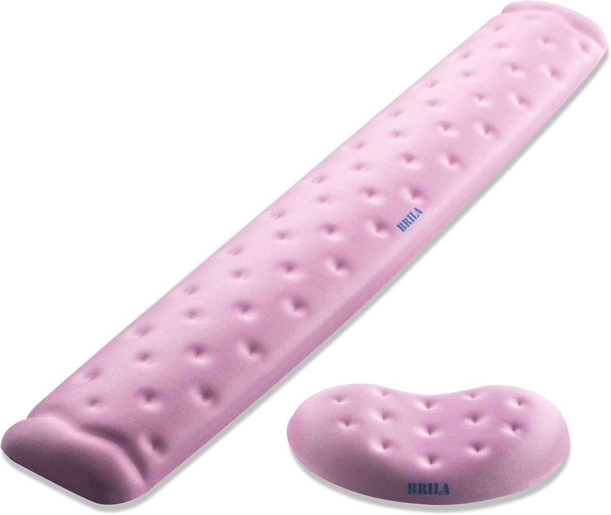 Brila Mouse Keyboard Wrist Rest Memory Foam Support Set for Computer Laptop Office Work PC Gaming Massage Holes Design - ShopVlot
